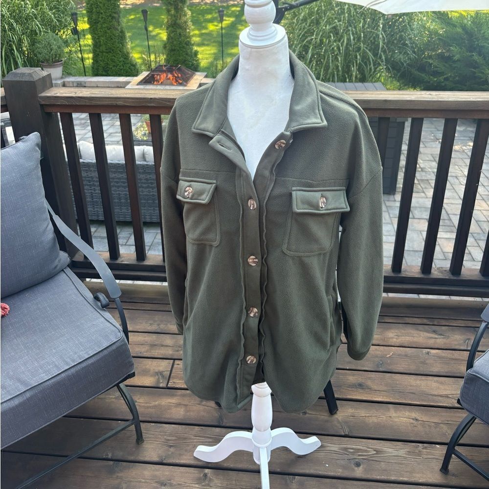NWT Natural Reflections Fleece shacket